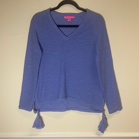 Lilly Pulitzer Jody Vneck Sweater in Periwinkle Purple Size Small - Picture 6 of 10